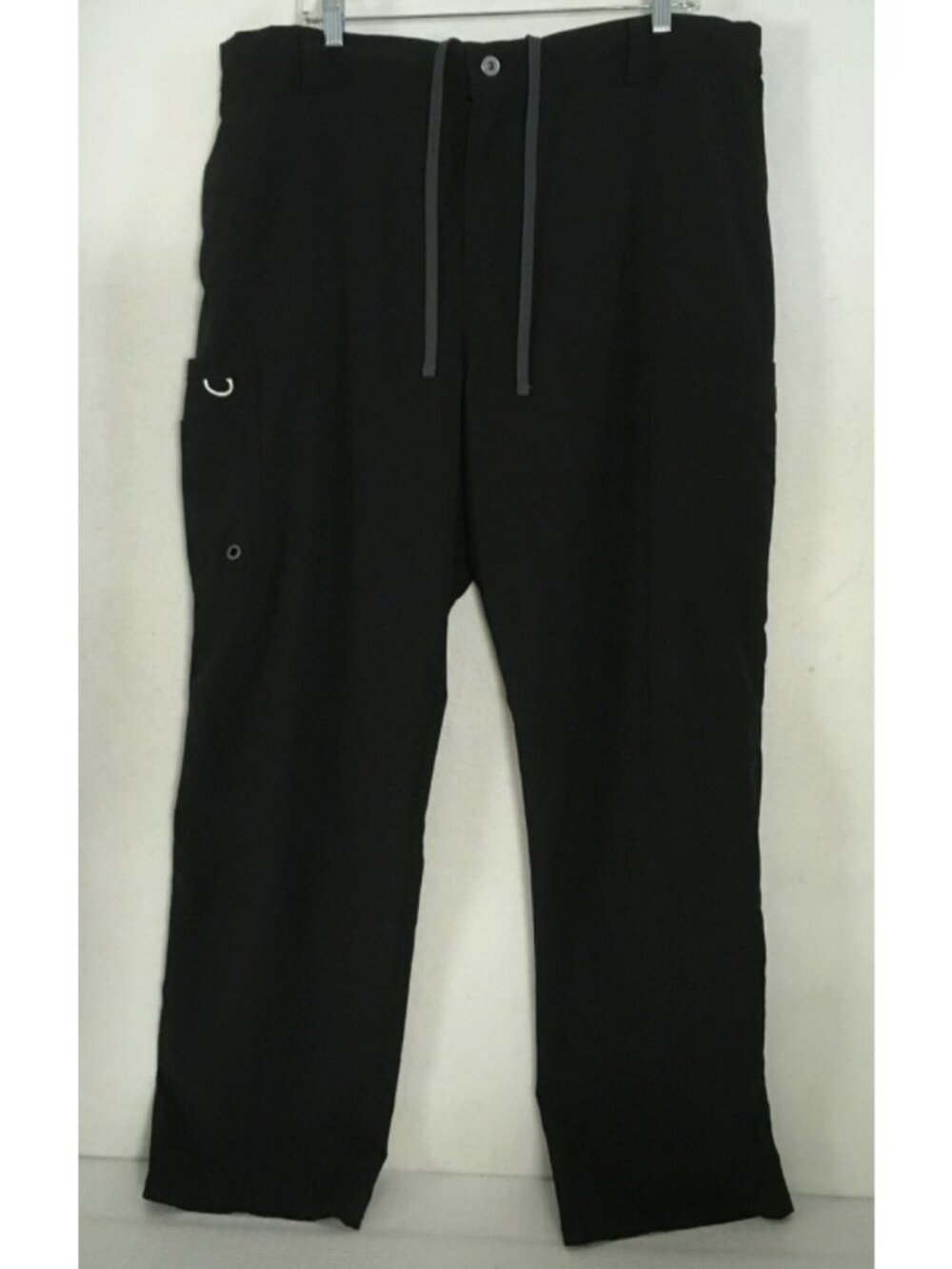Scrub Pants Women Size XL Black Elastic Waist Drawstring Pockets